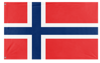 A mockup of the custom flag 'Flag of Norway flag' on a white background