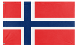 A mockup of the custom flag 'Flag of Norway flag' on a white background