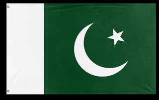 A mockup of the custom flag 'Flag of Pakistan flag' on a white background