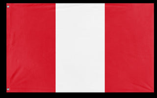 A mockup of the custom flag 'Flag of Peru flag' on a white background