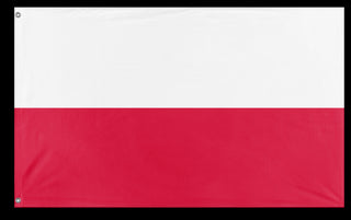 A mockup of the custom flag 'Flag of Poland flag' on a white background