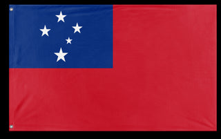 A mockup of the custom flag 'Flag of Samoa flag' on a white background
