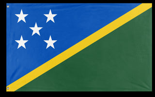 A mockup of the custom flag 'Flag of Solomon Islands flag' on a white background