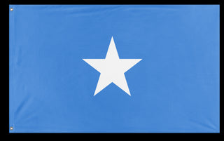 A mockup of the custom flag 'Flag of Somalia flag' on a white background