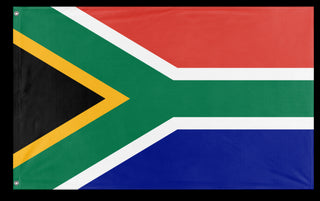 A mockup of the custom flag 'Flag of South Africa flag' on a white background