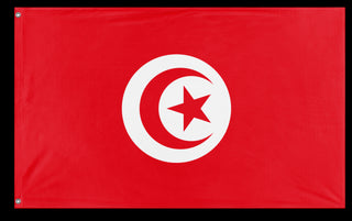 A mockup of the custom flag 'Flag of Tunisia flag' on a white background