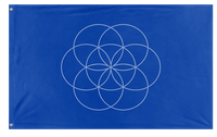 A mockup of the custom flag 'International Flag of Planet Earth flag' on a white background
