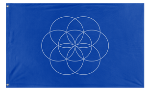 A mockup of the custom flag 'International Flag of Planet Earth flag' on a white background