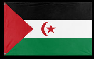 A mockup of the custom flag 'Western Sahara Flag' on a white background
