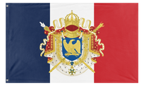A mockup of the custom flag 'French Empire Flag' on a white background