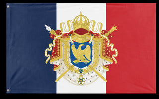 A mockup of the custom flag 'French Empire Flag' on a white background