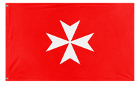 A mockup of the custom flag 'Military Order of Malta Flag' on a white background