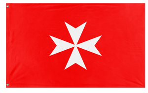 A mockup of the custom flag 'Military Order of Malta Flag' on a white background