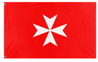 A mockup of the custom flag 'Military Order of Malta Flag' on a white background