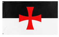 A mockup of the custom flag 'Templar Cross Flag' on a white background
