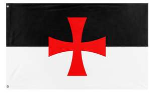 A mockup of the custom flag 'Templar Cross Flag' on a white background