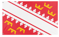 A mockup of the custom flag 'Alsace Flag' on a white background