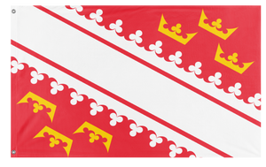 A mockup of the custom flag 'Alsace Flag' on a white background