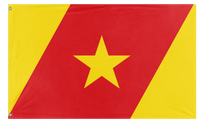 A mockup of the custom flag 'Amhara People Flag' on a white background