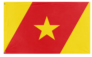 A mockup of the custom flag 'Amhara People Flag' on a white background