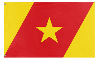 A mockup of the custom flag 'Amhara People Flag' on a white background