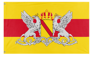 A mockup of the custom flag 'Grand Duchy of Baden Flag' on a white background