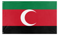 A mockup of the custom flag 'Fur People of Darfur Flag' on a white background