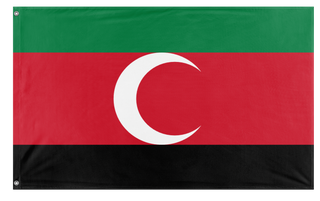 A mockup of the custom flag 'Fur People of Darfur Flag' on a white background