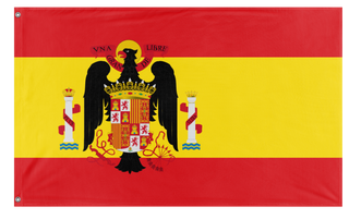 A mockup of the custom flag 'Francoist Spain Flag' on a white background