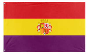 A mockup of the custom flag 'Second Spanish Republic Flag' on a white background