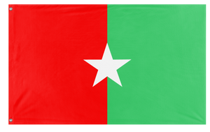 A mockup of the custom flag 'Somalia Jubaland Indepence Flag' on a white background