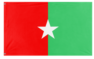 A mockup of the custom flag 'Somalia Jubaland Indepence Flag' on a white background