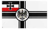 A mockup of the custom flag 'WW1 War Ensign of Germany flag' on a white background