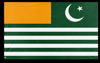 A mockup of the custom flag 'Azad Kashmir Flag' on a white background