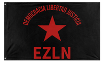A mockup of the custom flag 'Zapatista Army of National Liberation Flag' on a white background