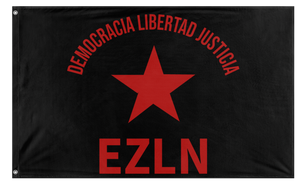 A mockup of the custom flag 'Zapatista Army of National Liberation Flag' on a white background