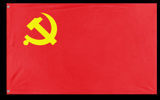 A mockup of the custom flag 'Chinese Communist Party Flag' on a white background