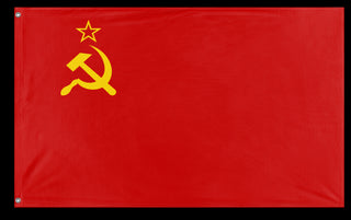 A mockup of the custom flag 'Soviet Union flag' on a white background
