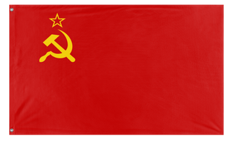 A mockup of the custom flag 'USSR Flag' on a white background