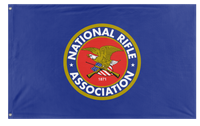 A mockup of the custom flag 'National Rifle Association flag' on a white background