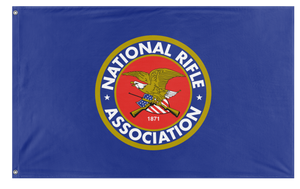 A mockup of the custom flag 'National Rifle Association flag' on a white background