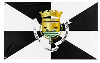A mockup of the custom flag 'Lisbon Flag' on a white background
