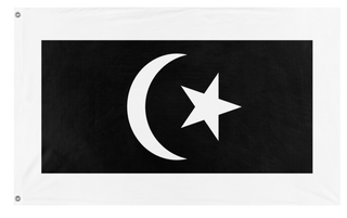 A mockup of the custom flag 'Terengganu Flag' on a white background