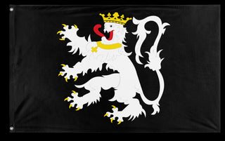 A mockup of the custom flag 'Ghent Flag' on a white background