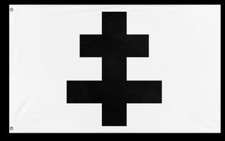 A mockup of the custom flag 'Roeselare Flag' on a white background