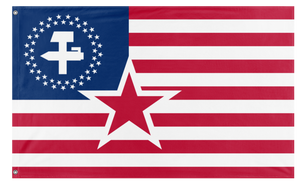 A mockup of the custom flag 'USA flag' on a white background