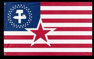 A mockup of the custom flag 'USA flag' on a white background