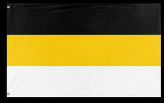 A mockup of the custom flag 'Russian Empire 1858 Flag' on a white background
