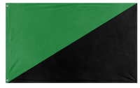 A mockup of the custom flag 'Anarcho-primitivism  Flag' on a white background