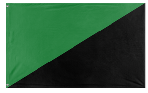 A mockup of the custom flag 'Anarcho-primitivism  Flag' on a white background